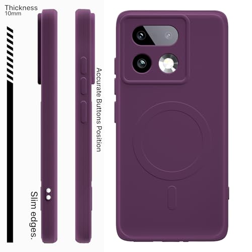 Image of Pikkme Back Cover for Realme 16 Pro Plus 5G Soft Matte Silicone Mag-Safe Design (Mag-Safe Not Support) Camera Protection | Slim Fit Bumper Cover (Purple)