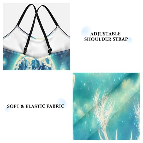 Moon Deer Night Girls Bathing Suit Swimsuit Summer Beach Swimwear One Piece Swimsuits3