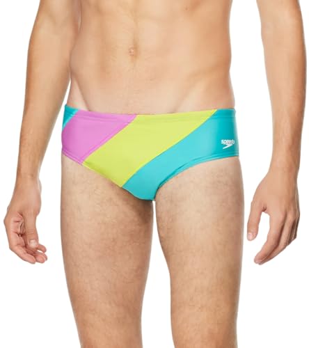 Speedo Turnz Brief maillot de bain une pièce homme bloc de chaux acide taille 26