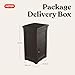 Keter Delivery Box for Porch with Lockable Secure Storage Compartment to Keep Packages Safe, One Size, Brown