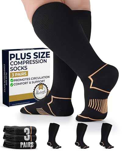 Pembrook Copper Plus Size Compression Socks