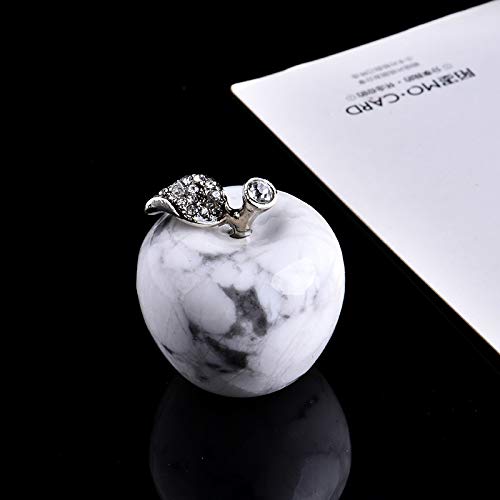 LKSPD 1PC natural stone crystal rose quartz apple decorative crystal quartz natural gem stone modern home decoration Christmas gift (Color : White)
