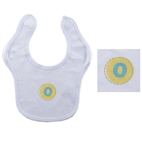 Hudson Baby Personalized Initial Bib- O, Neutral