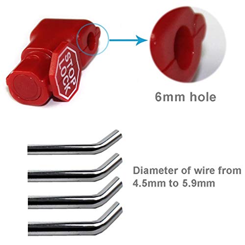 Mateda Anti Sweep Theft Stop Lock 6Mm Red Retail Shop Security Display Hook Lock thumb #2