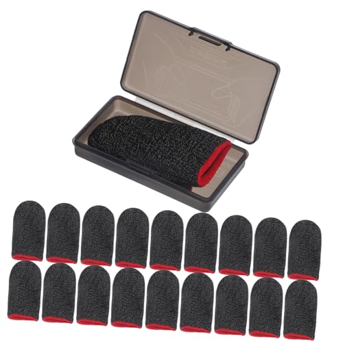 DIYEAH Manchon de Doigt Antidérapant pour Jeux Mobiles Moufles Respirants Protection la Transpiration Élastique Taille Unique Accessoire de Jeu Couvre-Doigt Noir