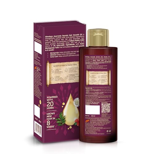 Image of Himalaya Ayurveda Secrets Ayurveda Hair Growth Oil for Men & Women | With Bhringaraja, Hibiscus & Curry Leaf | Supports New Hair Growth & Reduces Damage | Paraben & Sulphate Free | 200 ml