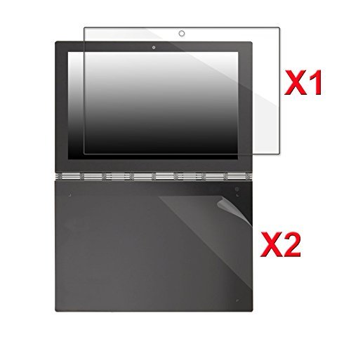 INFILAND Yoga Book Screen Protector and Keyboard Protector - 1 Pack Premium Tempered Glass Screen Protector and 2 Packs Keyboard Protector for Yoga Book 2016 10.1 inch Tablet