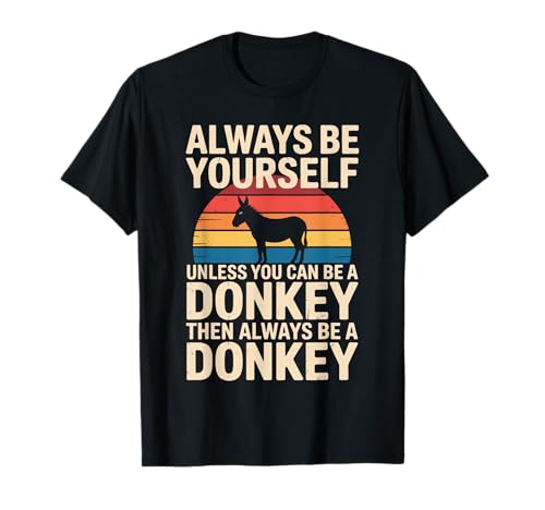Cute Donkey Art for Men Women Kid Safari Animal Donkey Lover T-Shirt