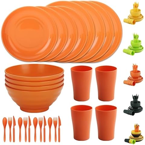 Evanda 28 Piece Reusable Dinnerware Set Cover