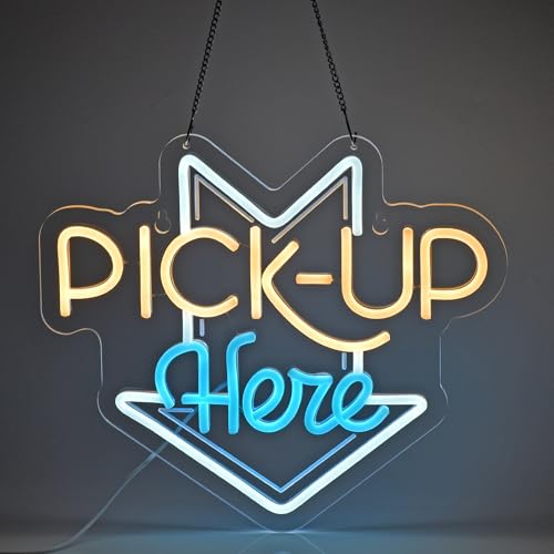 CNBEYOUNG PICK-UP-Here �l�I���T�C�� ���K�i������ LED�l�I���� �X�܃l�I�����C�g �C���e���A���� �Ǌ|���� �����X �R���r�j �R�[�q�[�X ���X�g���� �o�[ ������ �i���X�ȂǂɓK�p USB�p���[�h37*32cm