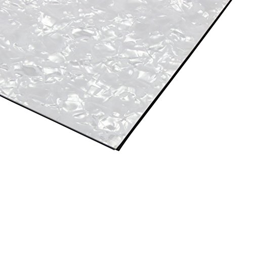 Ikn 12 X 17 Inch Blank Guitar Pickguard Material Scratch Plate Backplate Sheet For Electric Guitar Bass Pickguard Custom, 4Ply White Pearl #TOP3