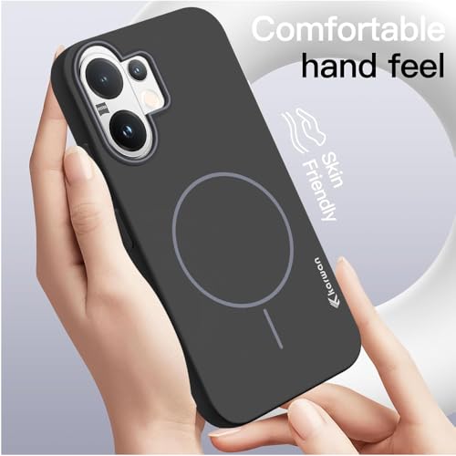 Image of KARWAN️ Magnetic Wireless Ultra Slim-Fit Back Case Cover for Vivo V60 |Hard PC Case Cover| Ultra-Thin & Light Weight with [Ultra Premium Feel] Case for Vivo V60 (6.77 inch) (Black)