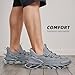 Men's Trail Runners Fashion Sneakers Breathable Mesh Running Shoes Blade Non Slip Casual Athletic Walking Shoes Grey