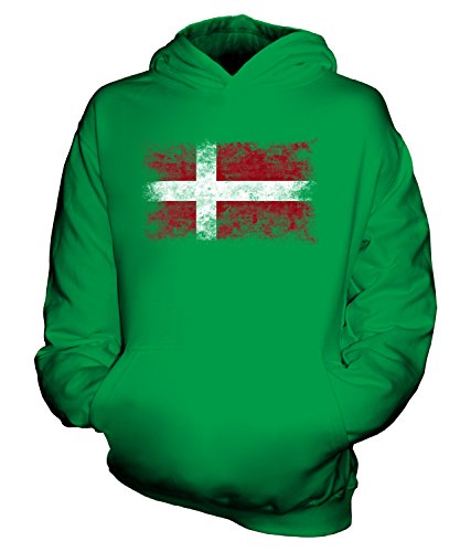Sweat-shirt à capuche Danemark drapeau délavé mixte pour enfant