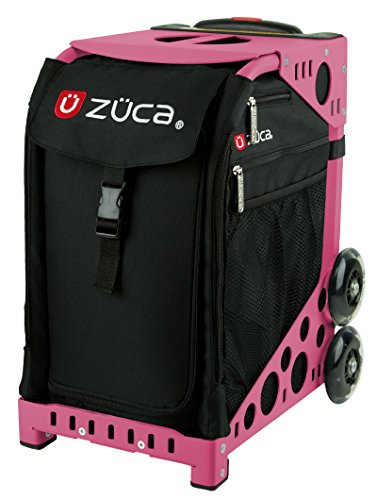 ZÜCA Sport Obsidian Rolling Bag with Pink Frame (flashing wheels)