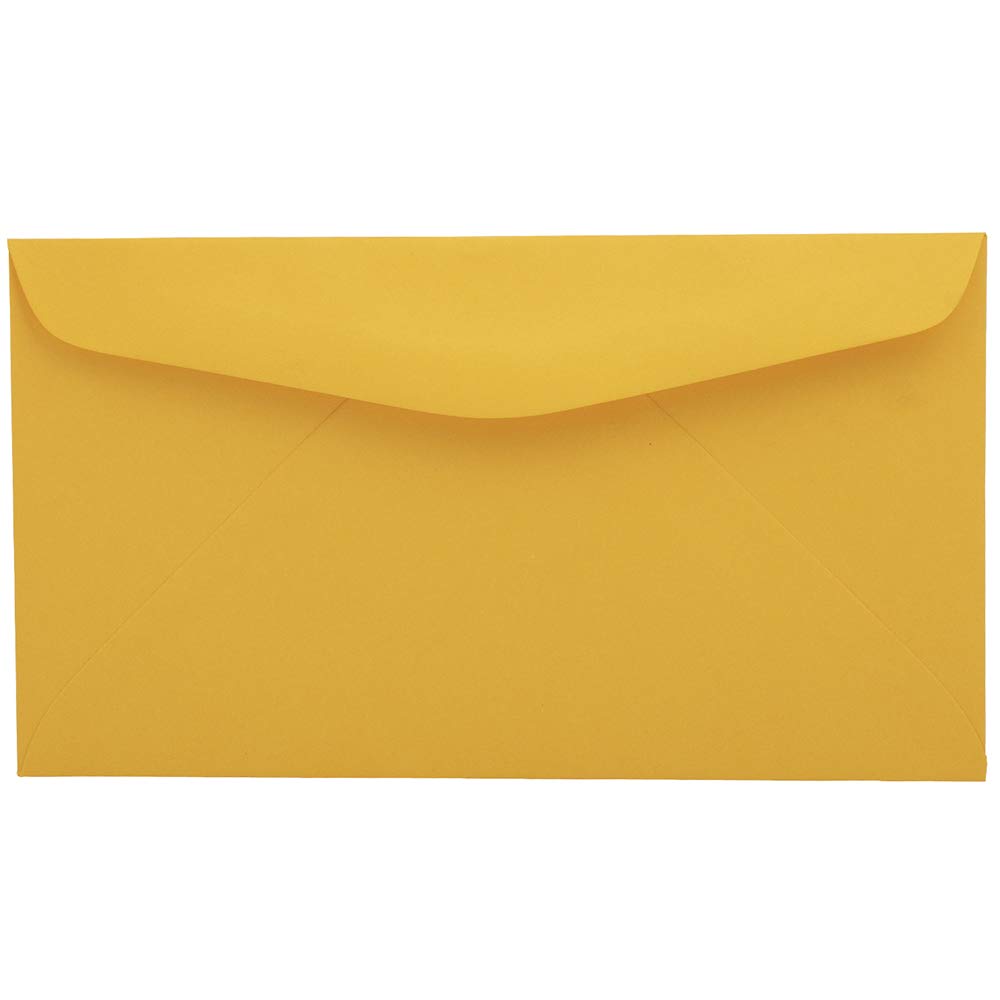 JAM PAPER #6 3/4 Premium Commercial Envelopes - 3 5/8 x 6 1/2 - Goldenrod Orange - 25/Pack
