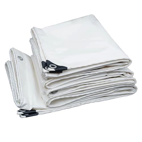 Bâche en toile robuste extérieure imperméable avec œillets protection blanche 1,5x2m - 2