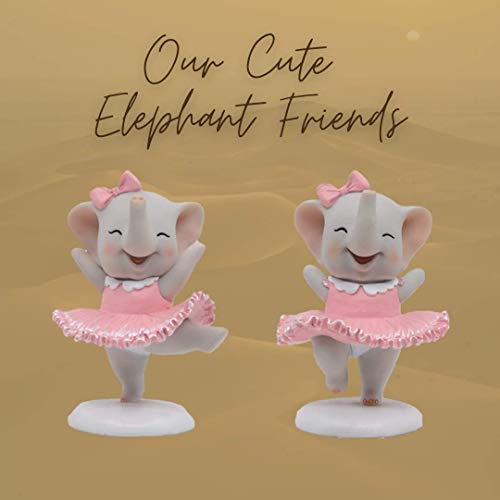 Comfy Hour Our Cute Elephant Friends Collection 16" Roaming Elephant Group Wildlife Figurine Statue Sculpture, Stone Resin - Thumbnail 4