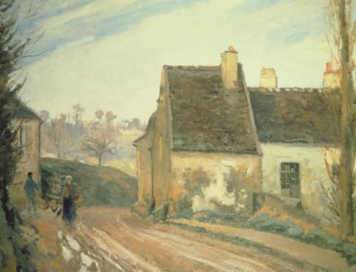 Tableau Toile Camille Pissarro Le Tumbledown Cottage Osny poster d'art 60x90cm
