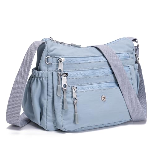 Image of AOCINA Nylon Crossbody Bags for Women Multi Pocket Cross Body Purses