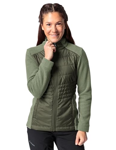 VAUDE Idris III 3-in-1 Parka Damen – Damen-Winterjacke wasserdicht, winddicht & atmungsaktiv mit Eco-Finish, Damen-Doppeljacke mit wärmender Hybrid-Innenjacke – in Khaki, Größe: 46
