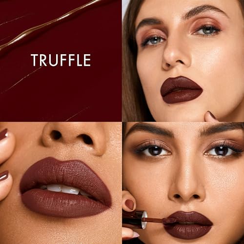Image of HYUE HydraMatte Liquid Lipstick | 2.2ml | Truffle Soft-Matte Long-Wear | Intense Color | with Jojoba, Almond & Gooseberry Extracts | Travel-Friendly | Precision Tip | 16 Bold Shades