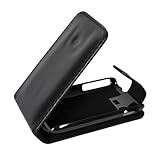 optimaler Tragekomfort Mobilfunk Krause - Flip Case Etui Handytasche Tasche Hülle für Samsung GT-S5300 / S5300 (Schwarz)