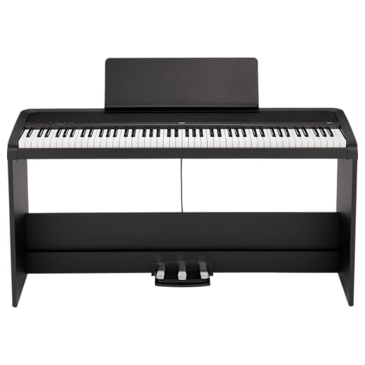 Korg - B2+SP Piano Digital de 88 Teclas Contrapesadas con Soporte y Pedales - Negro