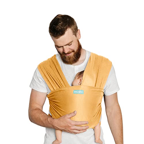 Image of Moby Wrap Baby Carrier | Classic | Baby Wrap Carrier for Newborns & Infants | #1 Baby Wrap | Go to Baby Gift | Keeps Baby Safe & Secure | Adjustable for All Body Types | Marigold