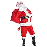 Morph Santa Claus Costume For Men - Professional Santa Suit Outfit For Adults - Saint Nick Costumes Adult Men - Holiday Party Dress Up Costume, X-Large