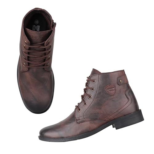 Image of Red Chief mens Rc3953 003 Red Chief Genuine Leather Boot Shoes for Men | RC3953 | Brown