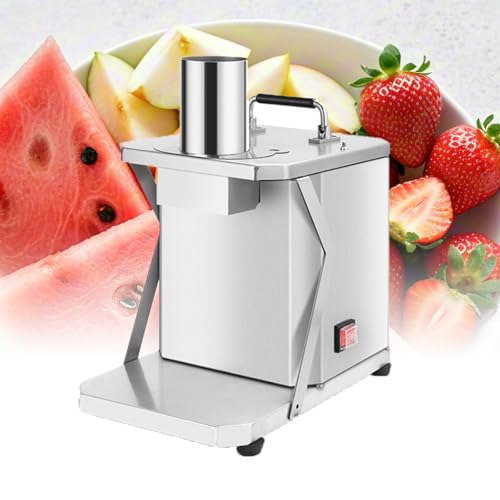 TAOHONGLIU Picadora eléctrica de 200 W para Frutas y Verduras, procesador de Alimentos Profesional con moldes de 6 mm, 8 mm, 10 mm, 12 mm y 15 mm, picadora de Verduras de precisión,12mm