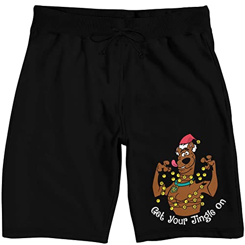 Scooby Doo Get Your Jingle On Men's Black Sleep Pajama Shorts