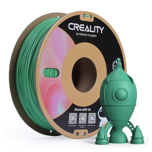 Creality PLA Matte 3D Printer Filament 1.75mm, Matte PLA 1kg Spool (2.2lbs), Dimensional Accuracy +/- 0.02 mm, Fits for Most FDM 3D Printers (Matte Green)