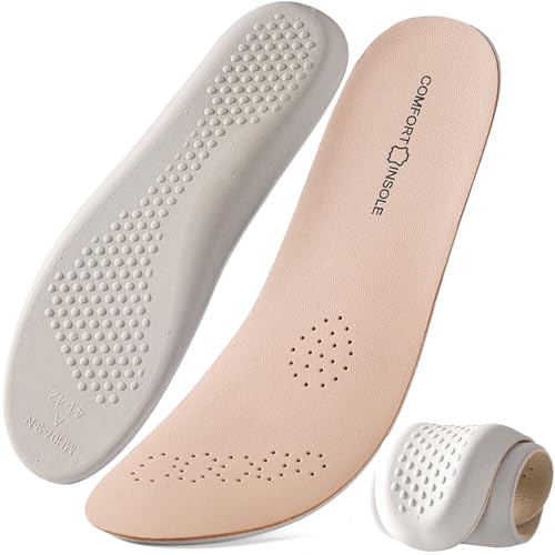 50% Off MARRDO Leather Sockless Shoe Insoles - Shock Absorption