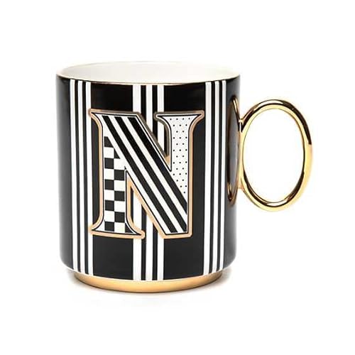 MacKenzie-Childs letter ceramic mug
