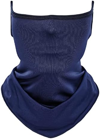 Sakiida Soft Neck Gaiter | Neck Warmer Thin Bandana Face Covering Washable with Earloops| Snoods for Men Women