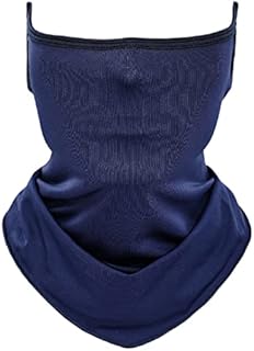 Sakiida Soft Neck Gaiter | Neck Warmer Thin Bandana Face Covering Washable with Earloops| Snoods for Men Women