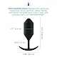 b-Vibe Snug Plug 4 Analplug mit innenliegenden Gewichten, Schwarz