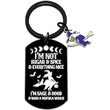 Uerifr Witchy Gifts for Women Witchy Keychain Gifts for Witchcraft Lovers Decor Witch Accessories for Women Teen Girls Halloween Basket Stuff Birthday Wicked Gift Ideas