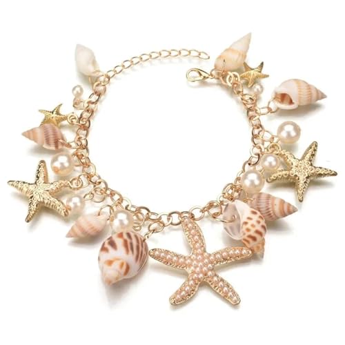 Bracelets à perles de cristal 2026 et chaîne réglable étoile de mer
