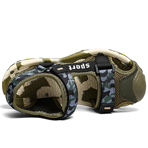 Eliogn Boys Closed Toe Sports Water Sandals Fashion Non-Slip Beach Sandals Outdoor Comfortable Athletic Sandals for Kids Summer Casual Shoes Walking Hiking3