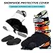 Erhigher Boot Covers, Wear Resistant Lightweight Adjustable Reusable Ski Boot Cover Snowshoe Boot Protective Covers for Snow Keep Foot Warmers & Heater Black