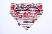 Valentine's Day Scrunchie Dog Bandana Perfect for Winter Season, Handmade Heart Print Elastic Pet Bandana, Love Day Photoshoot Props, Festive Dog Outfit (Hearts on Stripes, X-Large)