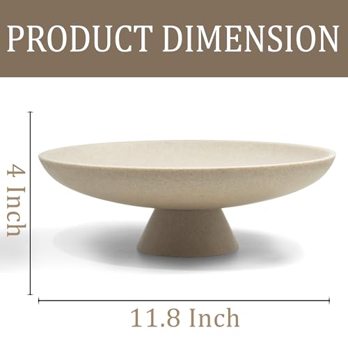 image for LIN CHUAN Large Decorative Bowl, Modern Resin Pedestal Bowl for Home D