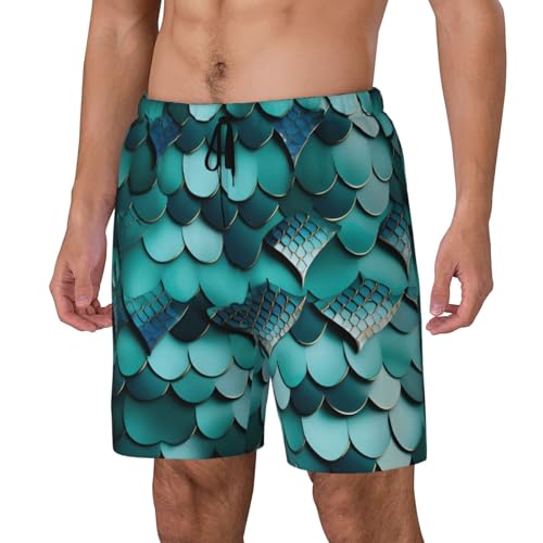 Bañador de hombre con estampado de escamas transpirable y ropa de playa 2