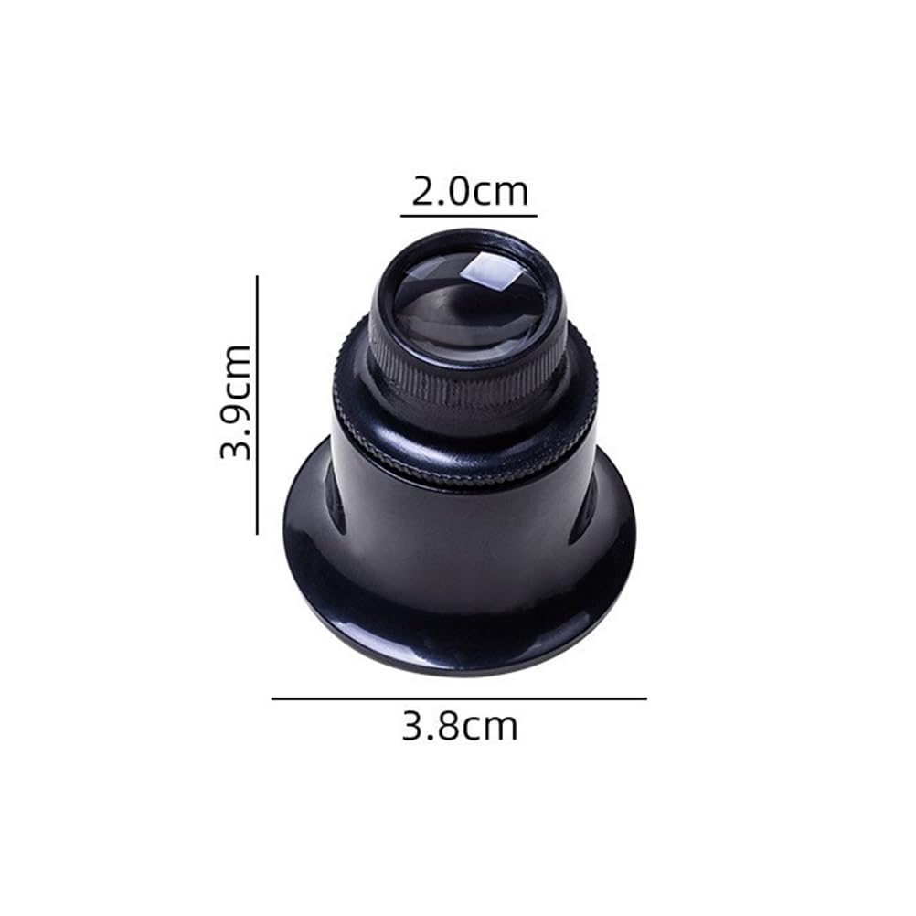 NOLITOY 4Pcs Jewelers Loupe, 3X/5X/10X/15X Magnifying Glass Eye Loop Portable Monocular Magnifier for Gem Stamp Reading Watch Repair - Image 4