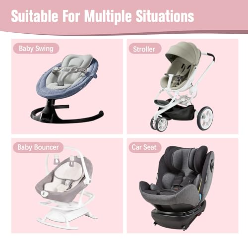 Image of KAKIBLIN Baby Travel Pillow, Upgraded Baby Neck Pillows for Car Seat, Infant Neck Support Pillow for Head and Neck,Newborn Head Support for Car Seat, Stroller, Pushchair(Pink)