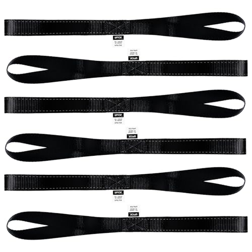 Uptop Soft Loop Tie Down Straps (6-Pack) with 12 inch x 1inch -1500 Load Capacity & 4500 Lbs Breaking Strength Heavy Duty Motorcycle Handlebar Straps for use with Ratchets for ATV UTV Dirt Bike