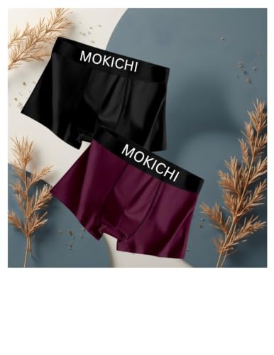Image of Men's Ice Silk Boxer Briefs Pack of 2 | Ultra Soft Breathable Stretch Trunks | Moisture-Wicking Quick Dry Innerwear